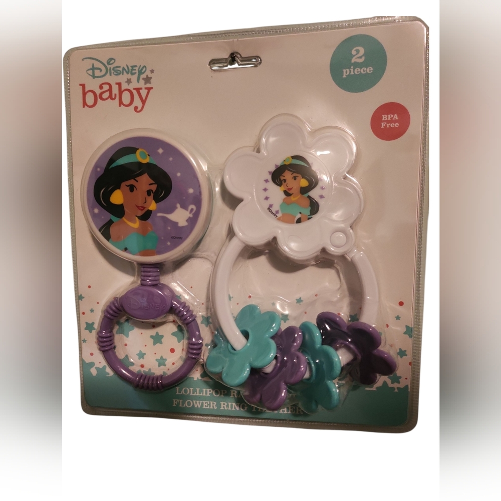 Disney Baby Jasmine Lollipop and Teether Rattle Set
